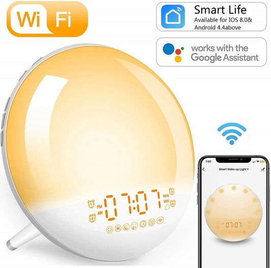 Smart Sunrise Alarm Clock – Wake-Up Light with App & Natural Sounds