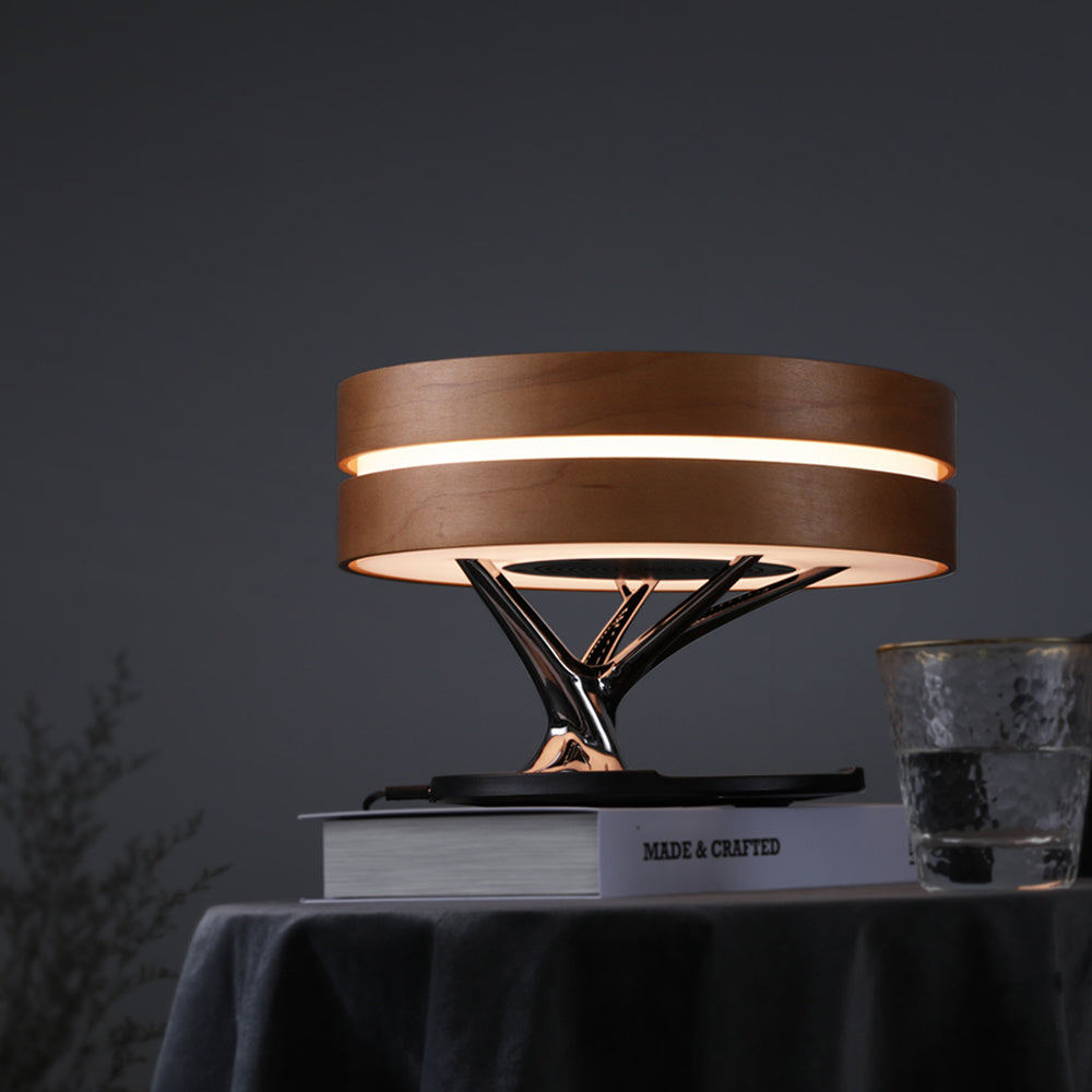 Smart LED Bedside Lamp with Bluetooth Speaker