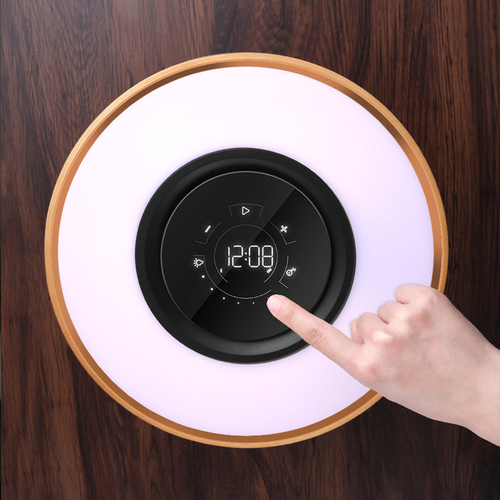 Smart LED Bedside Lamp with Bluetooth Speaker