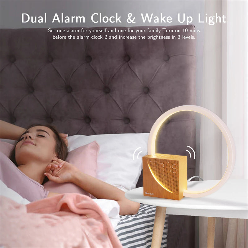 Touch Bedside Lamp – Alarm Clock, Natural Sounds & Dimmable
